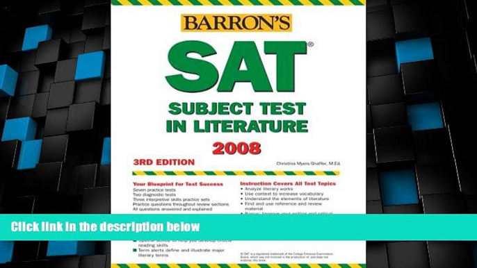 Price Barron s How to Prepare for the SAT Subject Test in Literature, 3rd Edition (Barron s SAT