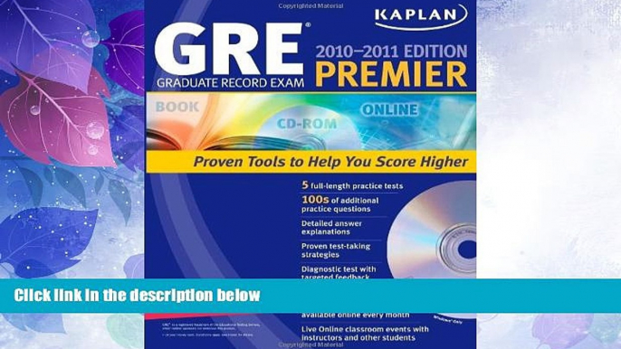 Best Price Kaplan GRE Exam 2010-2011 Premier with CD-ROM (Kaplan GRE Premier Program (W/CD))