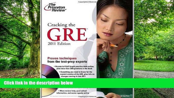 Pre Order Cracking the GRE with DVD, 2011 Edition (Graduate School Test Preparation) Princeton