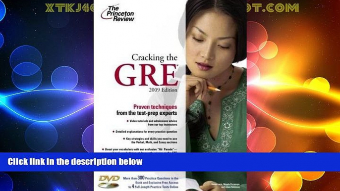 Best Price Cracking the GRE with DVD, 2009 Edition (Graduate School Test Preparation) Princeton