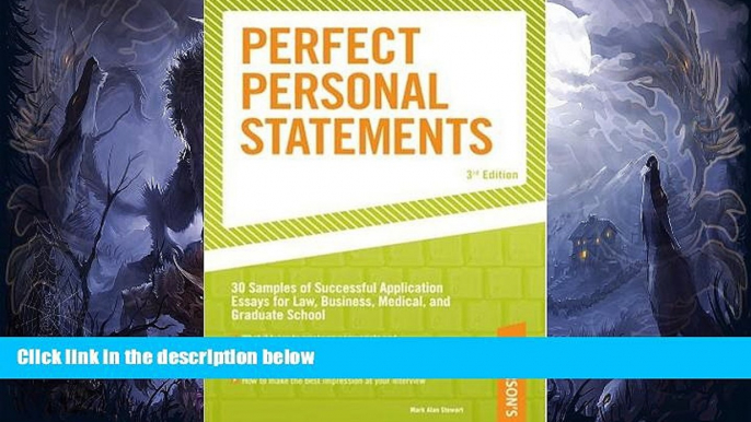 Buy  Perfect Personal Statements, 3rd edition (Peterson s How to Write the Perfect Personal