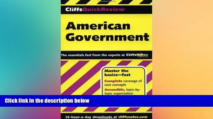 Buy  CliffsQuickReview American Government (Cliffs Quick Review (Paperback)) D. Stephen Voss  Full