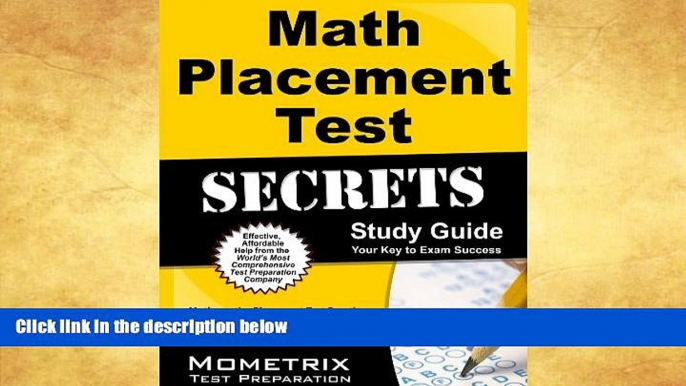 Buy  Math Placement Test Secrets Study Guide: Mathematics Placement Test Practice Questions