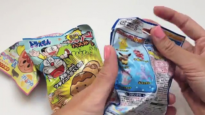 Anpanman Bath Balls アンパンマン　びっくらたまご Doraemon ドラえもん バスボール Pikachu Pokemon ピカチュウ ポケットモンスター ピカチュウ