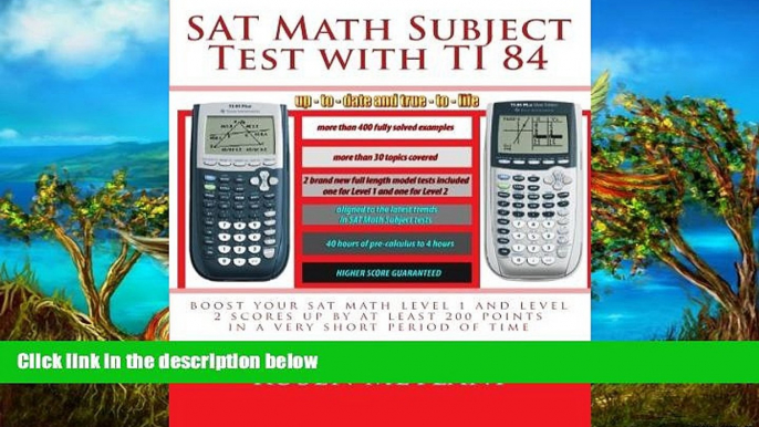 Buy rusen meylani SAT Math Subject Test with TI 84: advanced graphing calculator techniques for