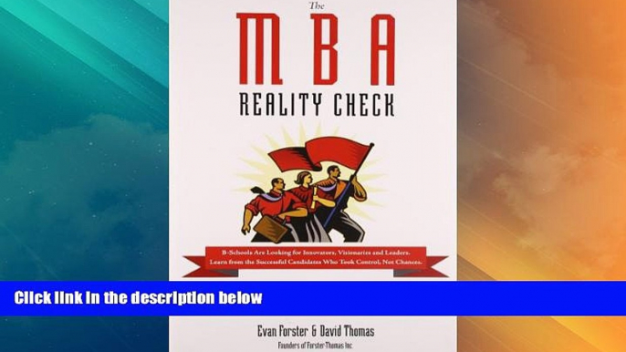 Best Price The MBA Reality Check: Make the School You Want, Want You David Thomas For Kindle