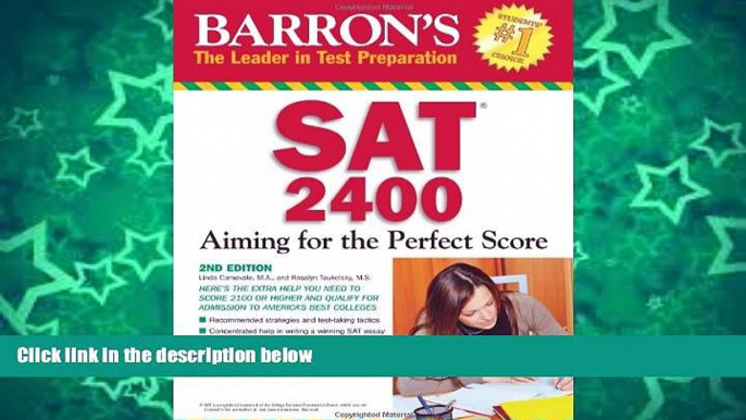 Buy Linda Carnevale M.A. Barron s SAT 2400: Aiming for the Perfect Score Audiobook Epub