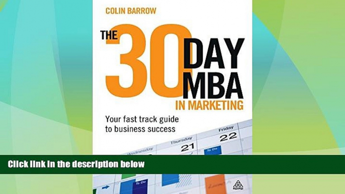 Price The 30 Day MBA in Marketing: Your Fast Track Guide to Business Success Colin Barrow On Audio