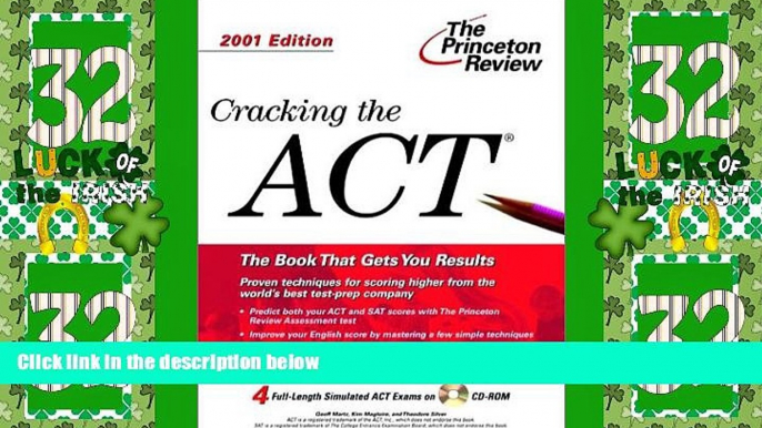 Price Cracking the ACT with CD-ROM, 2001 Edition (Cracking the Act Premium Edition) Geoff Martz