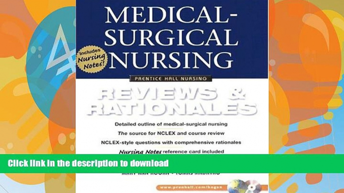 Hardcover Medical-Surgical Nursing: Reviews and Rationales (Prentice Hall Nursing Reviews