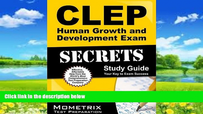 Buy CLEP Exam Secrets Test Prep Team CLEP Human Growth and Development Exam Secrets Study Guide: