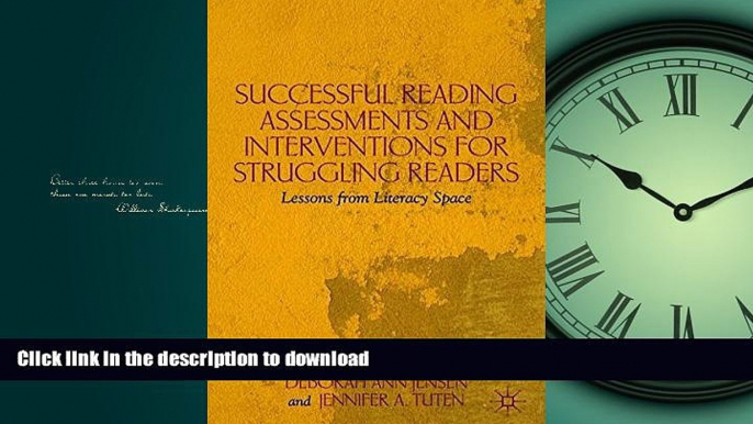 Hardcover Successful Reading Assessments and Interventions for Struggling Readers: Lessons from