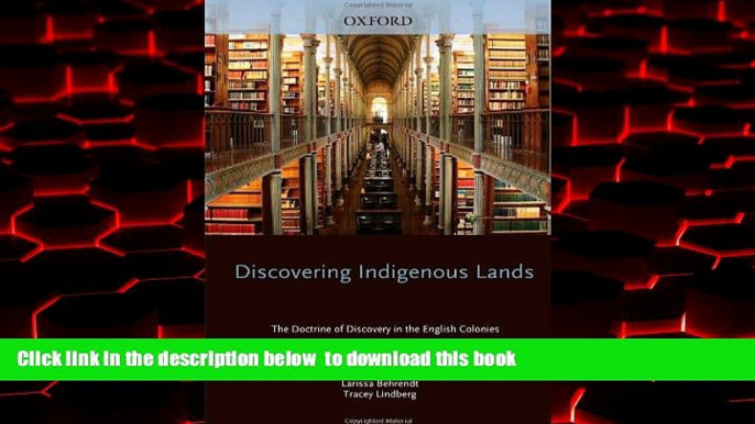 Pre Order Discovering Indigenous Lands: The Doctrine of Discovery in the English Colonies Robert