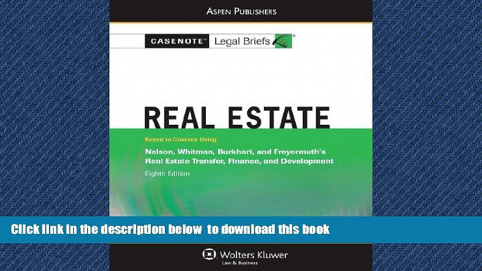 Best Price Casenote Legal Briefs Casenote Legal Briefs Real Estate: Nelson Whitman Burkhart