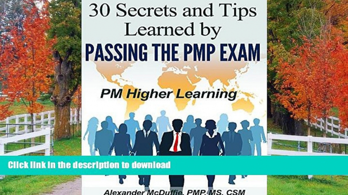 Pre Order 30 Secrets and Tips Learned by Passing the PMP Exam Full Book