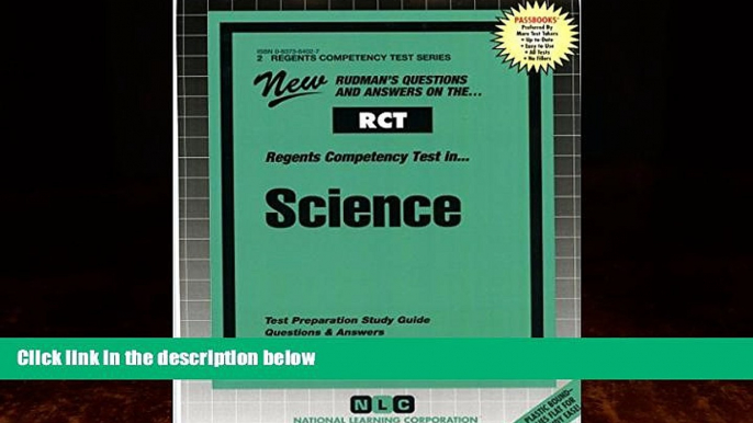 Online Jack Rudman SCIENCE (Regents Competency Test Series) (Passbooks) (REGENTS COMPETENCY TEST