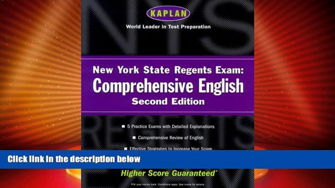 Best Price Kaplan New York State Regents Exam: Comprehensive English, Second Edition Kaplan For