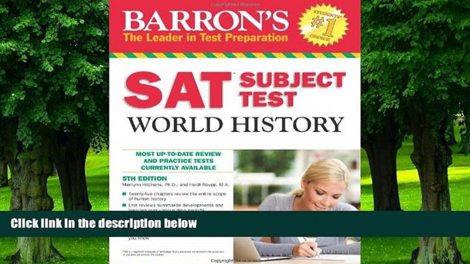 Pre Order Barron s SAT Subject Test World History, 5th Edition Marilynn Hitchens Ph.D. mp3