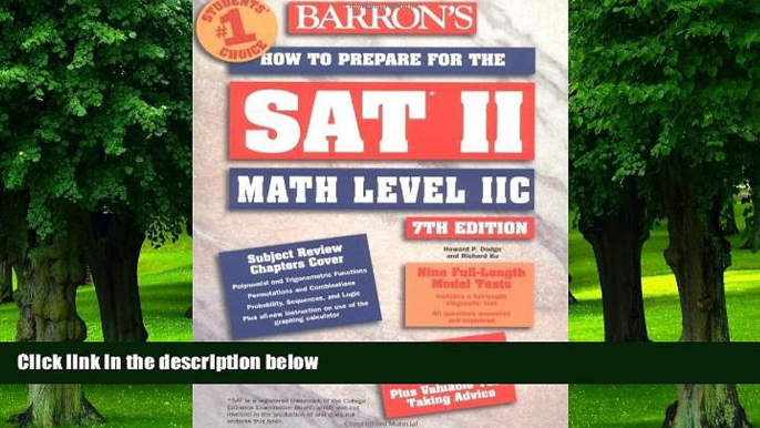 Pre Order How to Prepare for the SAT II Math Level II C (Barron s SAT Subject Test Math Level 2)