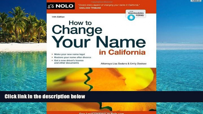 PDF [DOWNLOAD] How to Change Your Name in California TRIAL EBOOK