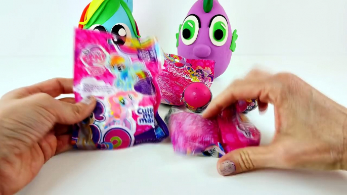 3 Squishy Pop Giant My Little Pony Play Doh Ball Surprise Eggs MLP Cutie Mark Magic Toys DCTC