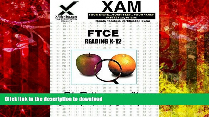 Hardcover FTCE Reading K-12: Teacher Certification Exam (XAM FTCE-Florida)