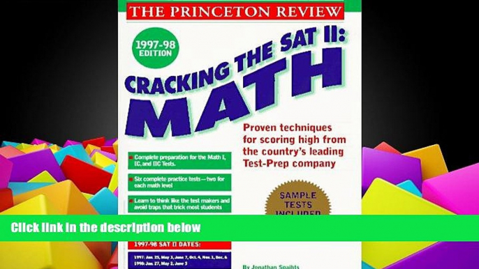 Buy John Katzman Cracking the SAT II: Math Subject Tests, 1998 ED (Cracking the Sat Math Subject