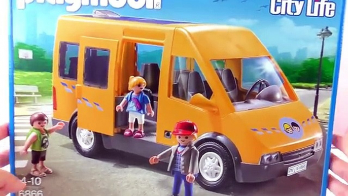 Playmobil Schoolbus met scholieren 6866 unboxing | Op naar school met de gele bus van Playmobil