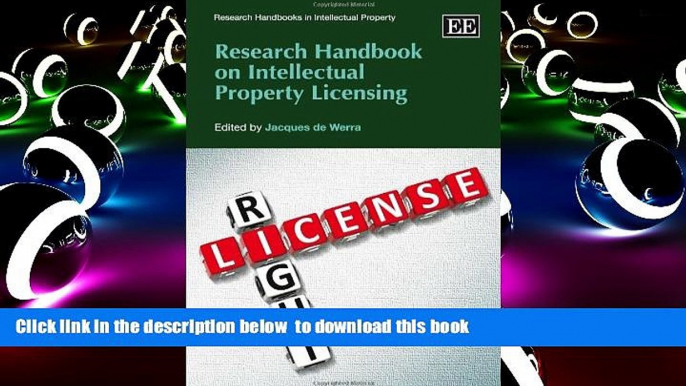 PDF [FREE] DOWNLOAD  Research Handbook on Intellectual Property Licensing (Research Handbooks in