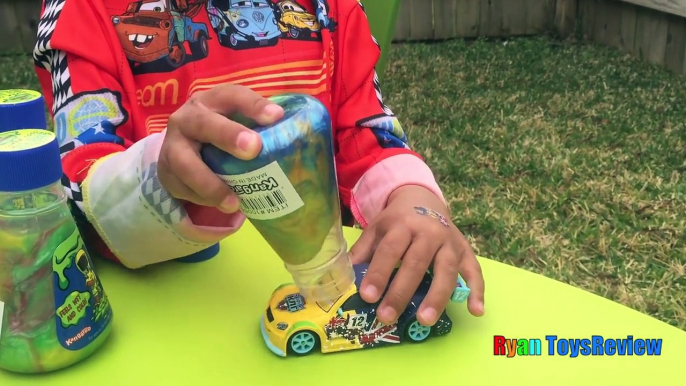 Disney Cars Toys in Slime Lightning McQueen Toy Cars for Kids in Slimy Goo Ryan ToysReview