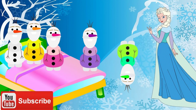 Five Little Olaf jumping in the bed | five Little Monkeys Jumping on the bed Song