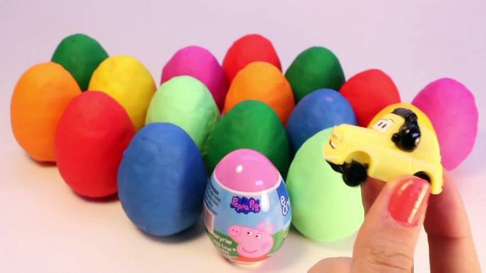 PLAY DOH EGGS PEPPA PIG SURPRISE EGGS MICKEY MOUSE DORA DISNEY PRINCESS FROZEN PLAYDOUGH EGGS