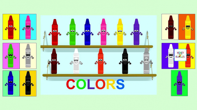 Crayons Colors Songs for Children | Learn Colors, Teach Colours | Color Lesson for Children