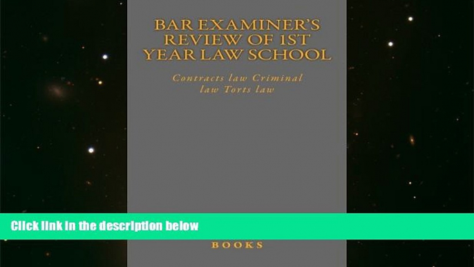 Price Bar Examiner s Review of 1st Year Law School: Contracts law Criminal law Torts law Bam Yum