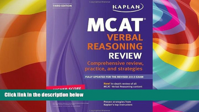 Price Kaplan MCAT Verbal Reasoning Review Notes (Kaplan Test Prep) Kaplan For Kindle