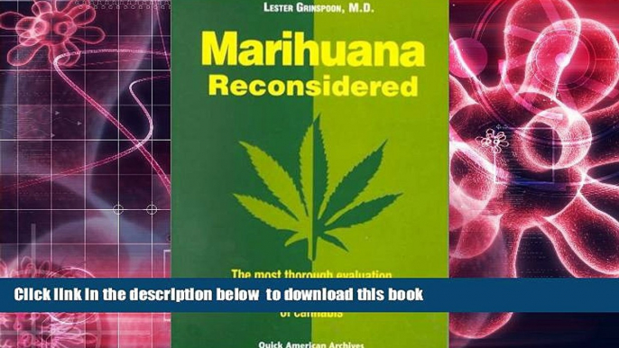 PDF [DOWNLOAD] Marihuana Reconsidered BOOK ONLINE