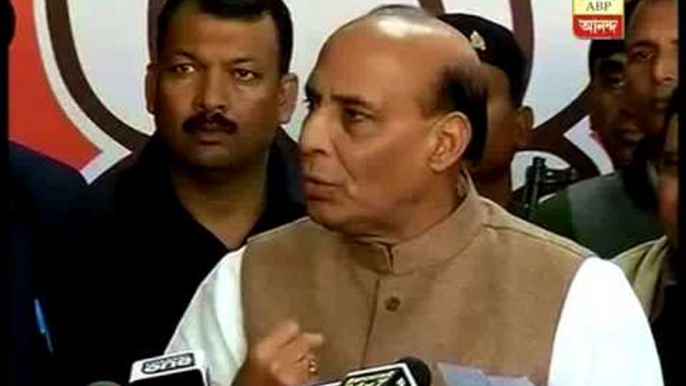 BJP president Rajnath Singh condemns PM's comment on Narendra Modi