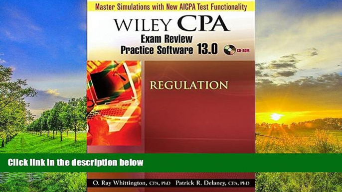 Price Wiley CPA Examination Review Practice Software 13.0 Reg Patrick R. Delaney On Audio