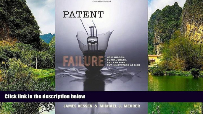 Buy James Bessen Patent Failure: How Judges, Bureaucrats, and Lawyers Put Innovators at Risk Full