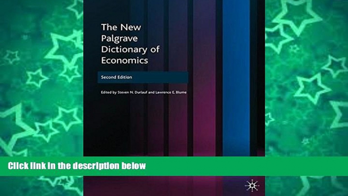 Buy NA NA The New Palgrave Dictionary of Economics (8 Volume Set) Audiobook Epub