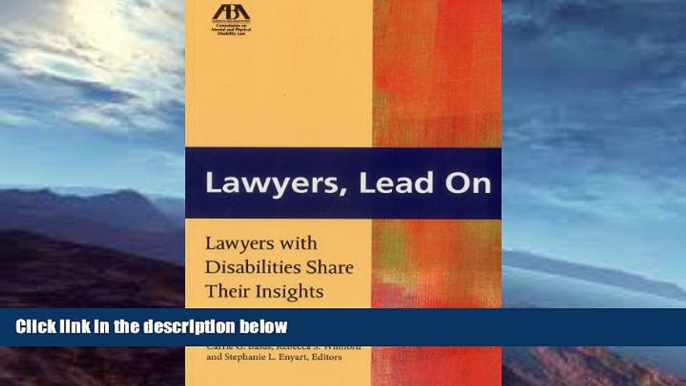 PDF  Lawyers, Lead On: Lawyers with Disabilities Share Their Insights   PDF