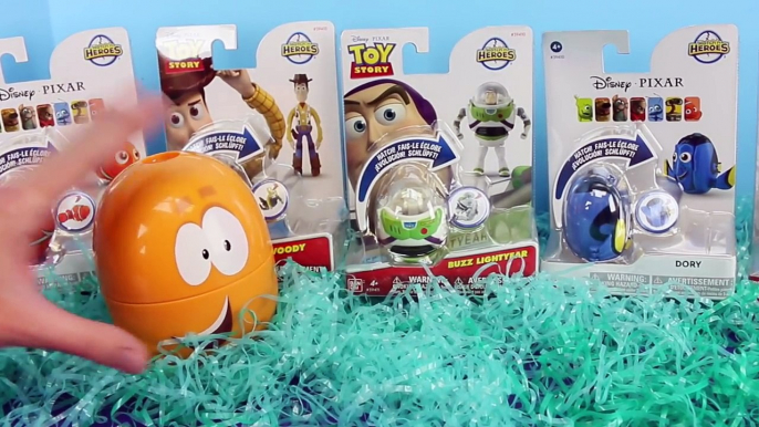NEW Hatch N Heroes Disney Pixar Eggs & Bubble Guppies Surprise with Kinder Eggs by DisneyCarToys