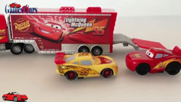 Disney Pixar Mack Truck and Disney Cars lightning mcqueen toys Cars 2 from Disney Pixar Cars