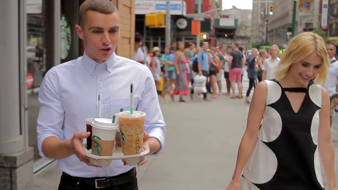 Emma Roberts & Dave Franco Postmates Delivery