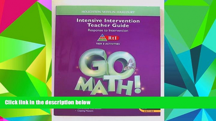 Audiobook Go Math! Intensive Intervention Teacher Guide, Response to Intervention, RtI Tier 3