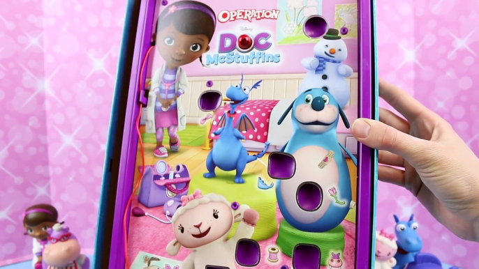 Doc McStuffins Disney Junior Operation Game with Lambie, Hallie & Stuffy Spiderman vs. DisneyCarToys