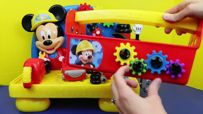 MICKEY MOUSE Clubhouse Workbench Toodles Toolbox MINNIE MOUSE Car Build Disney Junior DisneyCarToys