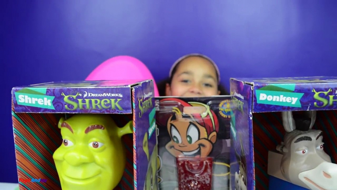 GIANT TALKING PEZ Candy Dispensers - Gummy Joker Tongue - Shrek vs Donkey - Giant Surprise Egg