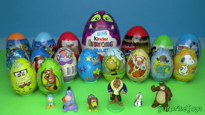 26 Surprise eggs Kinder Maxi Disney Pixar Cars 2 Маша и Медведь Kinder Surprise Toy Story