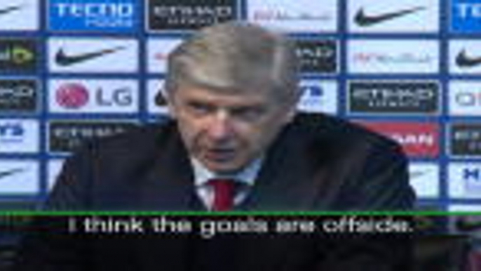 Wenger laments 'offside' Man City goals